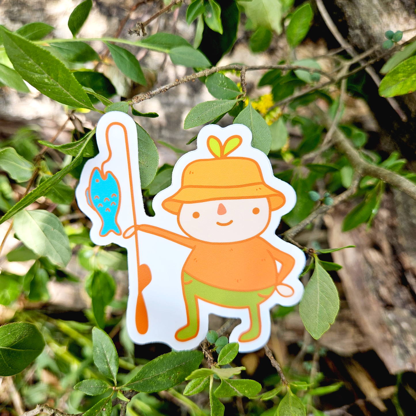 Gone Fishin' - Mushroom Mail Sticker Design!