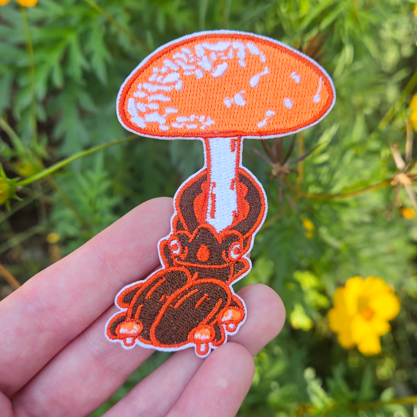 Mushroom Beetle Iron on Patch