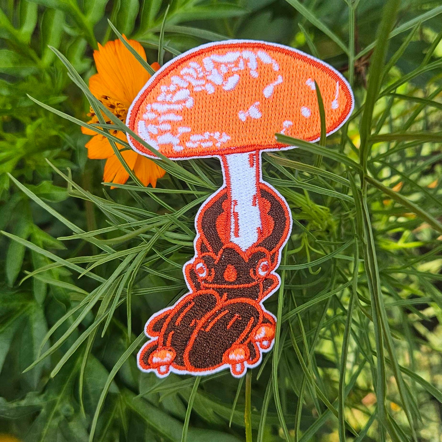 Mushroom Beetle Iron on Patch