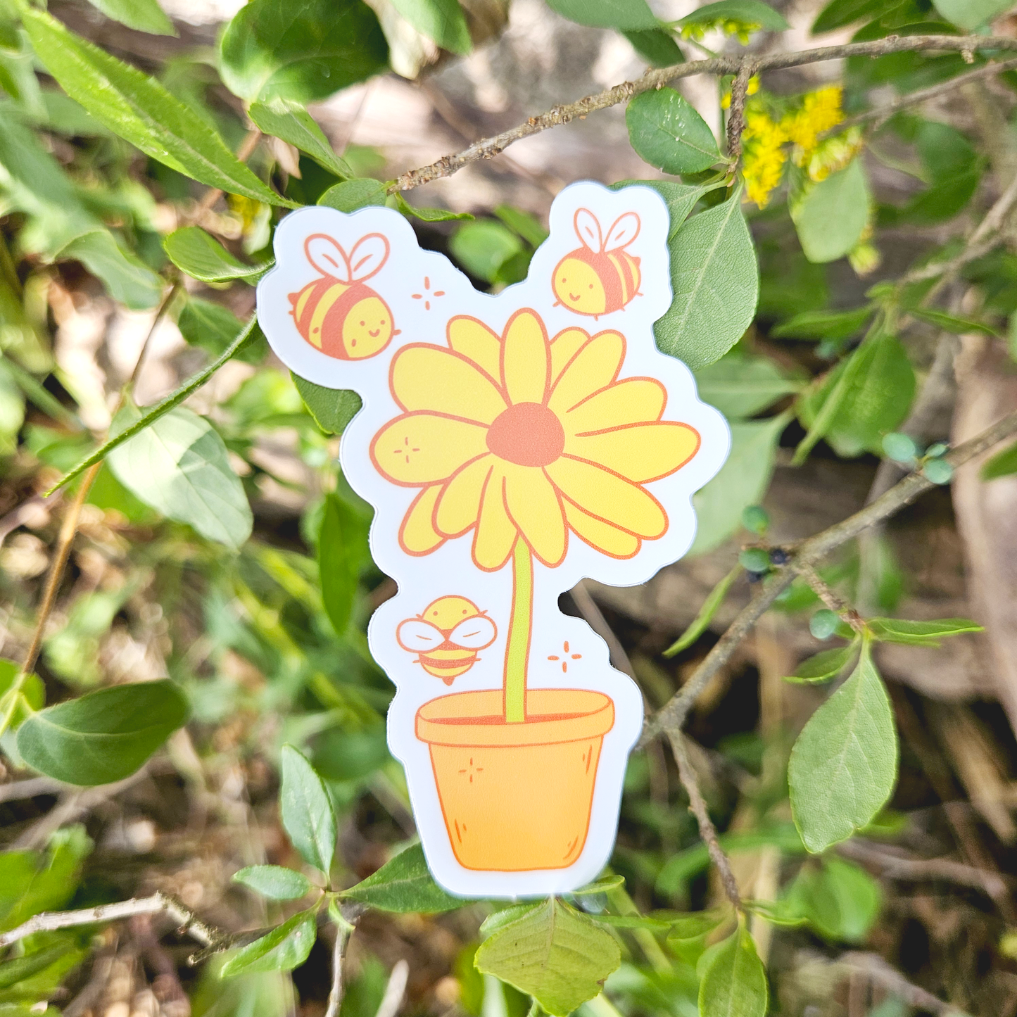 Potted Blossoms - Mushroom Mail Sticker Design!