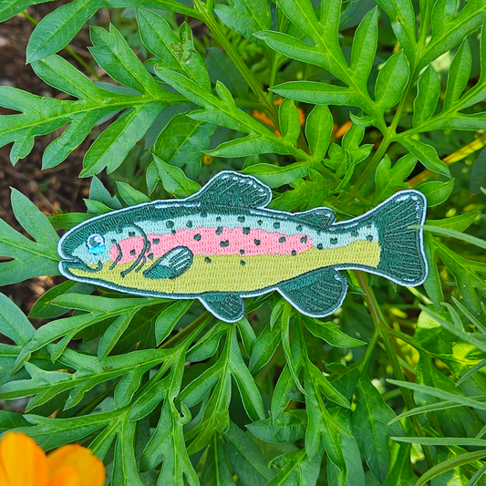 Rainbow Trout Iron on Patch