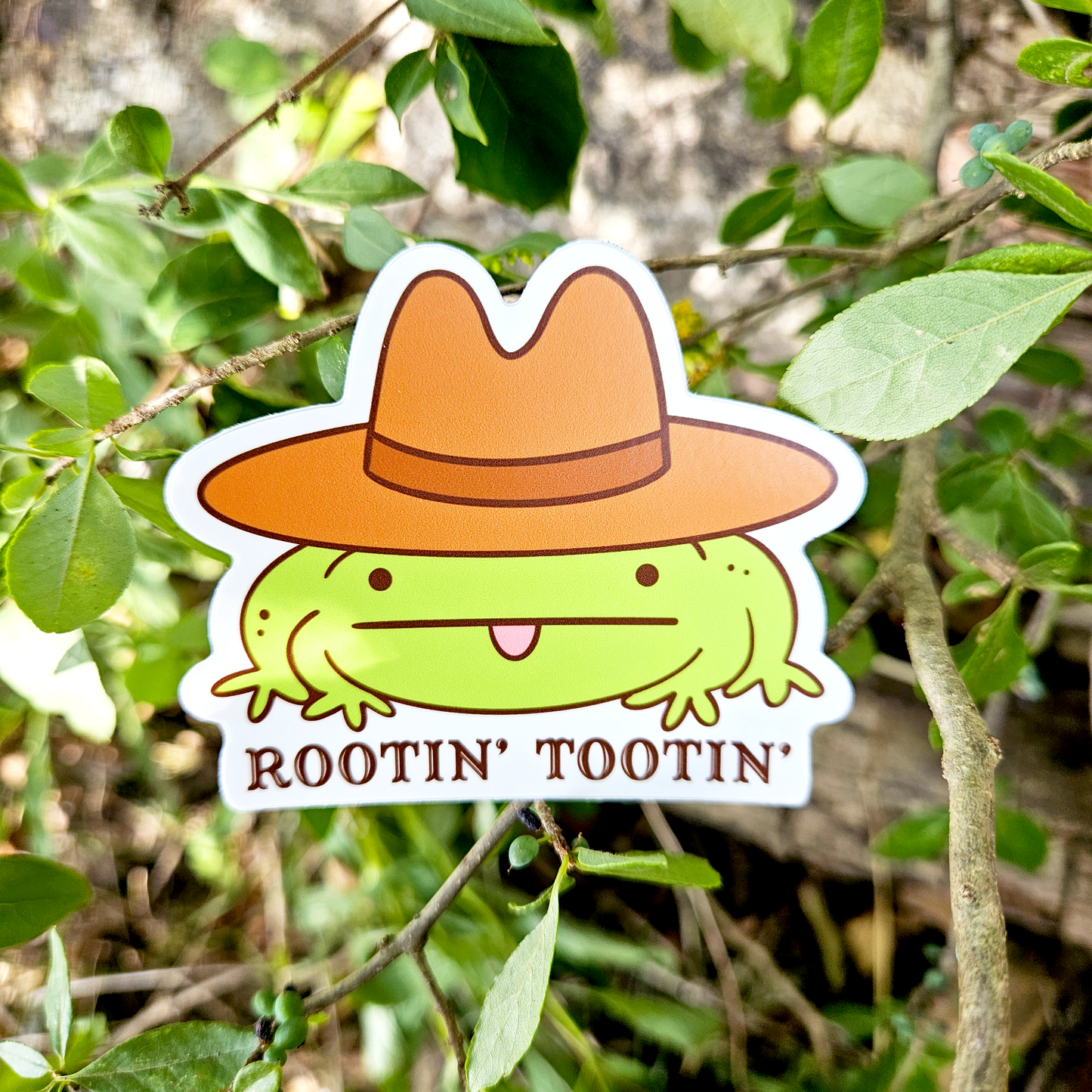 Rootin' Tootin' Cowboy Frog- Mushroom Mail Sticker Design!