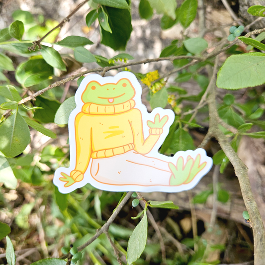 Sweater Frog - Mushroom Mail Sticker Design!