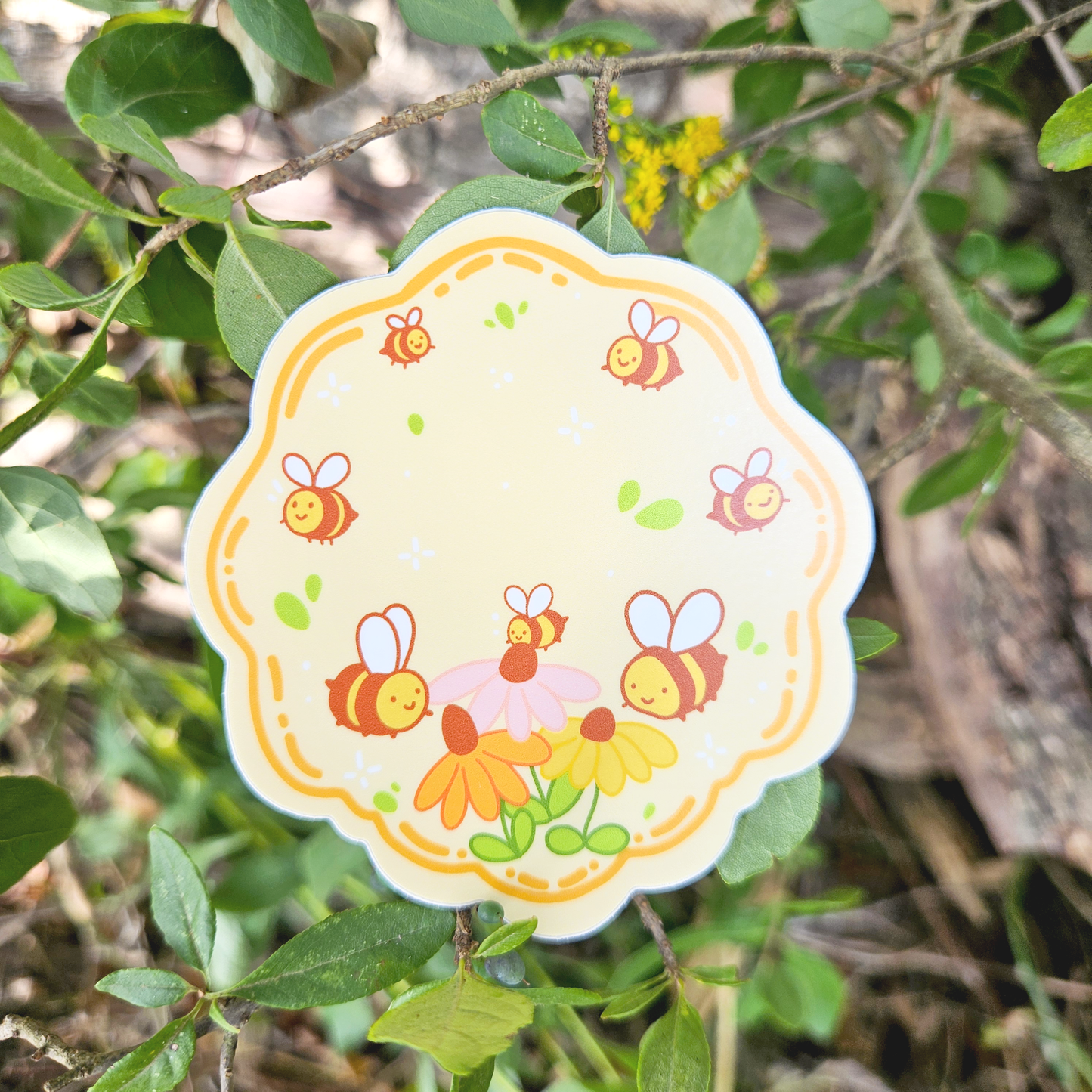 Yellow Pollinator Cluster  - Vinyl Sticker